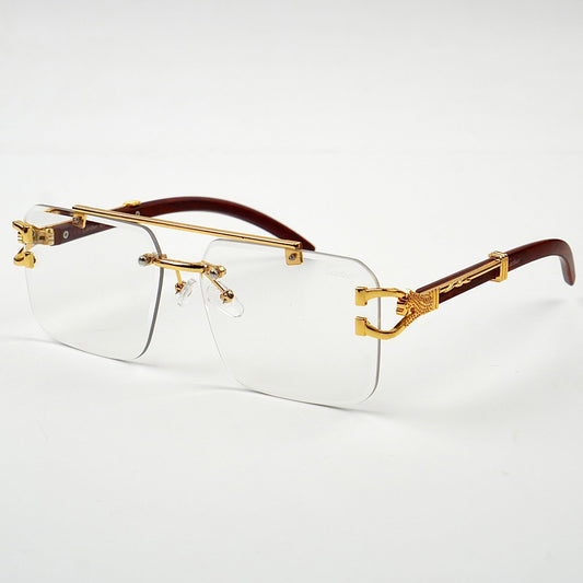 Transition Black Rimless Sunglasses
